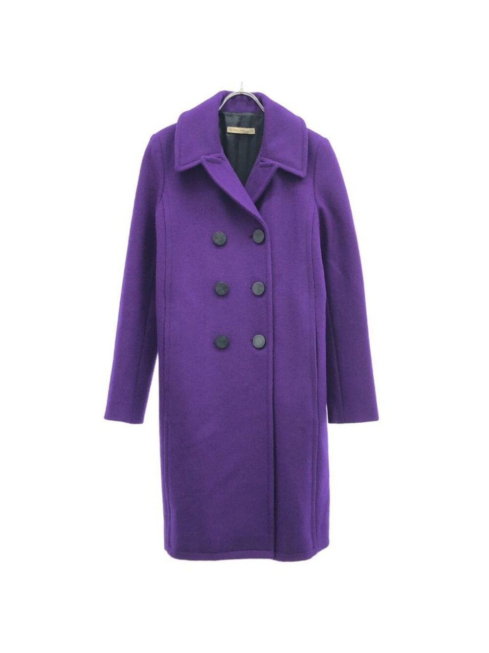 Balenciaga Wool Melton Peacoat Purple 38 Coat